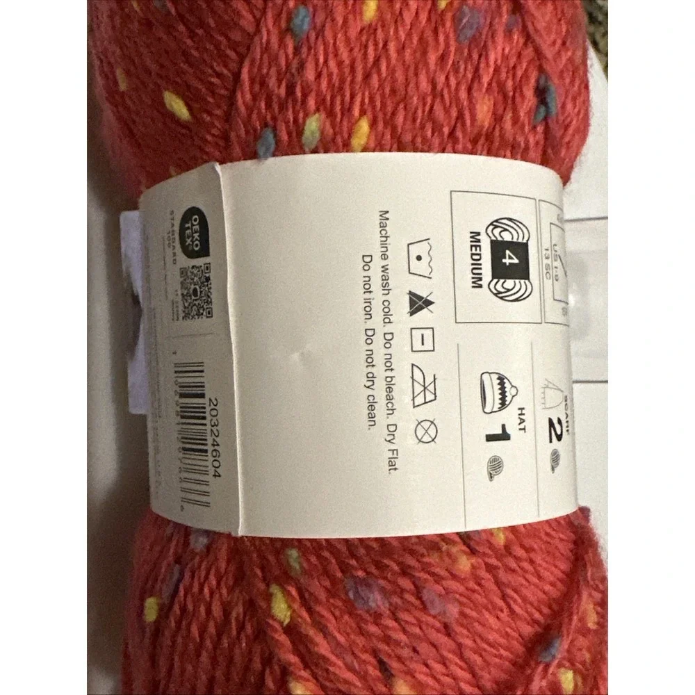 Big Twist Yarn Totally Tweed Girls Night Out 5.29 oz #4 Acrylic Blend 1‎ Skien